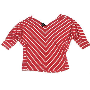 WS184 Bebe Designer Striped Blouse Top XS